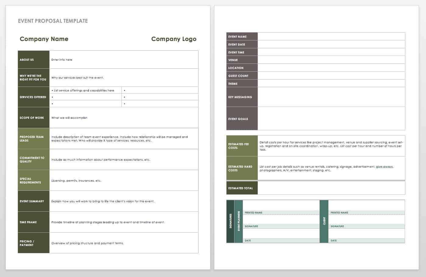 Venue Checklist Template