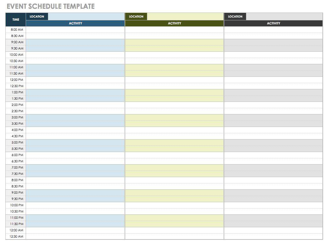 21 Free Event Planning Templates  Smartsheet In Party Agenda Template