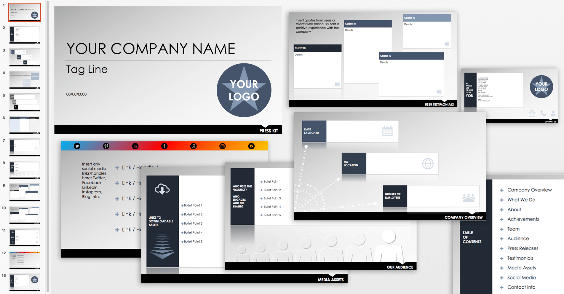 Electronic Press Kit Template Free Download from www.smartsheet.com