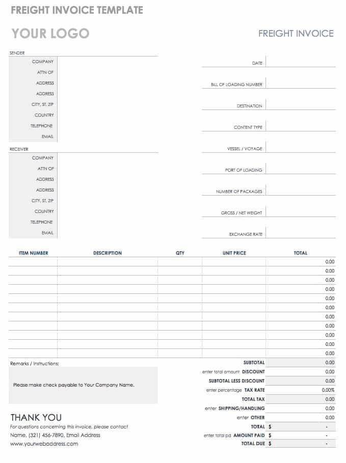 55 Free Invoice Templates | Smartsheet