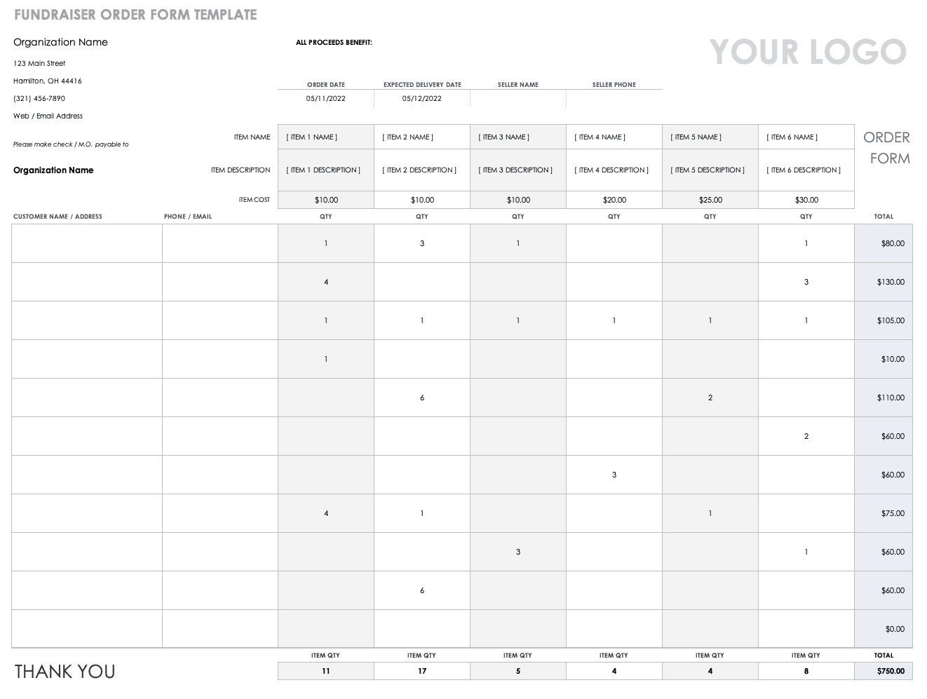 Fundraiser Order Form Template Excel from www.smartsheet.com