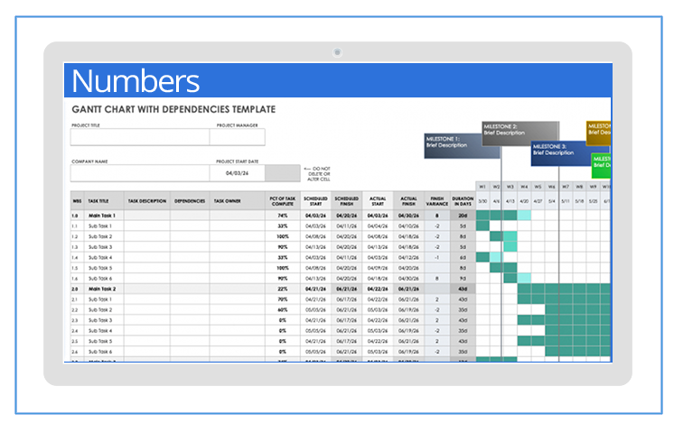 tutorial on numbers for mac