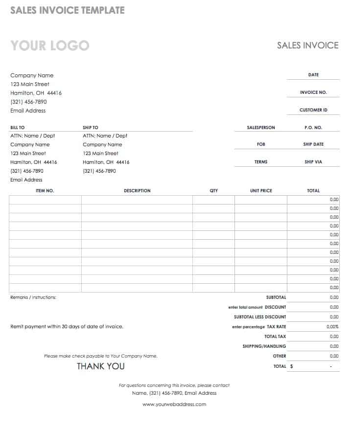 Invoice For Work Done Template from www.smartsheet.com
