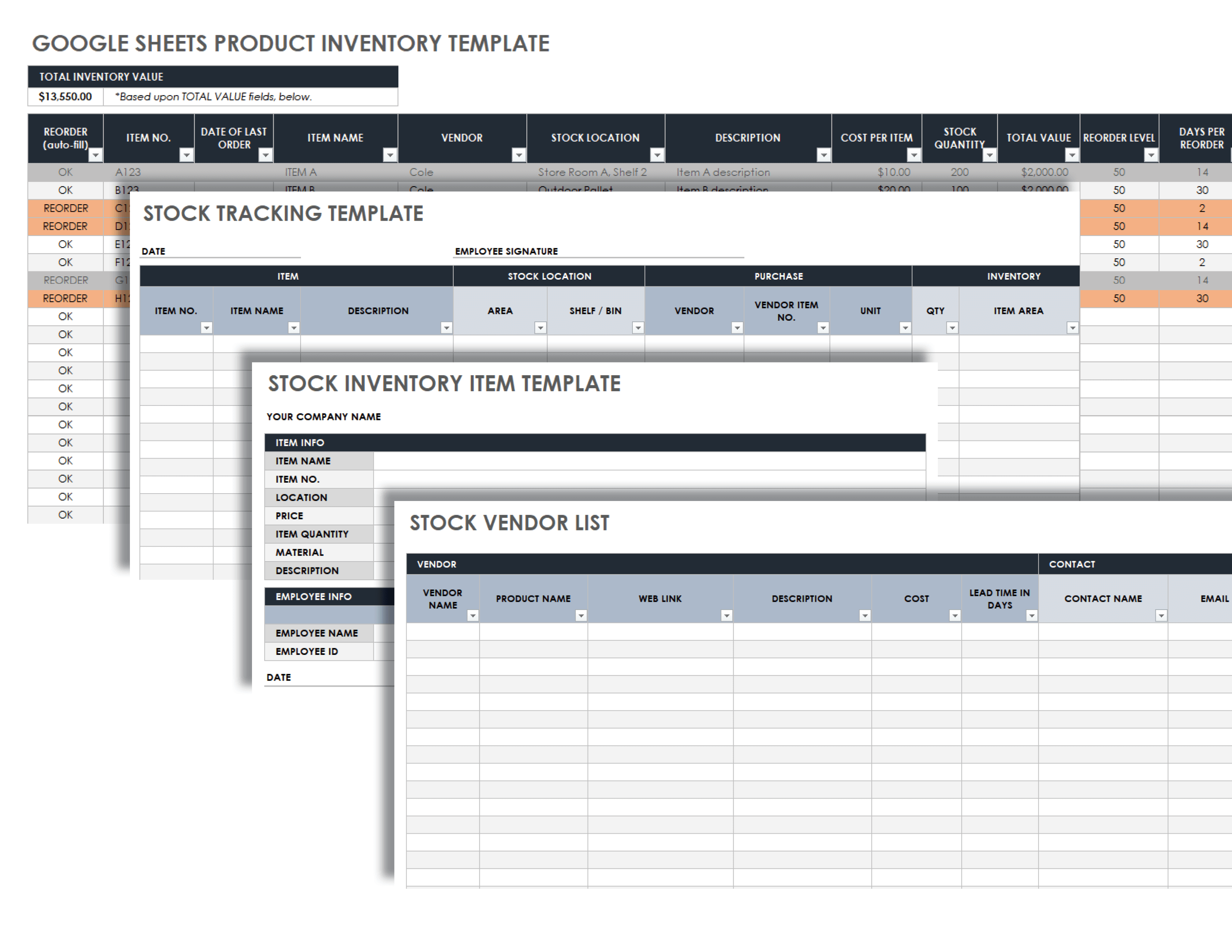 google excel template