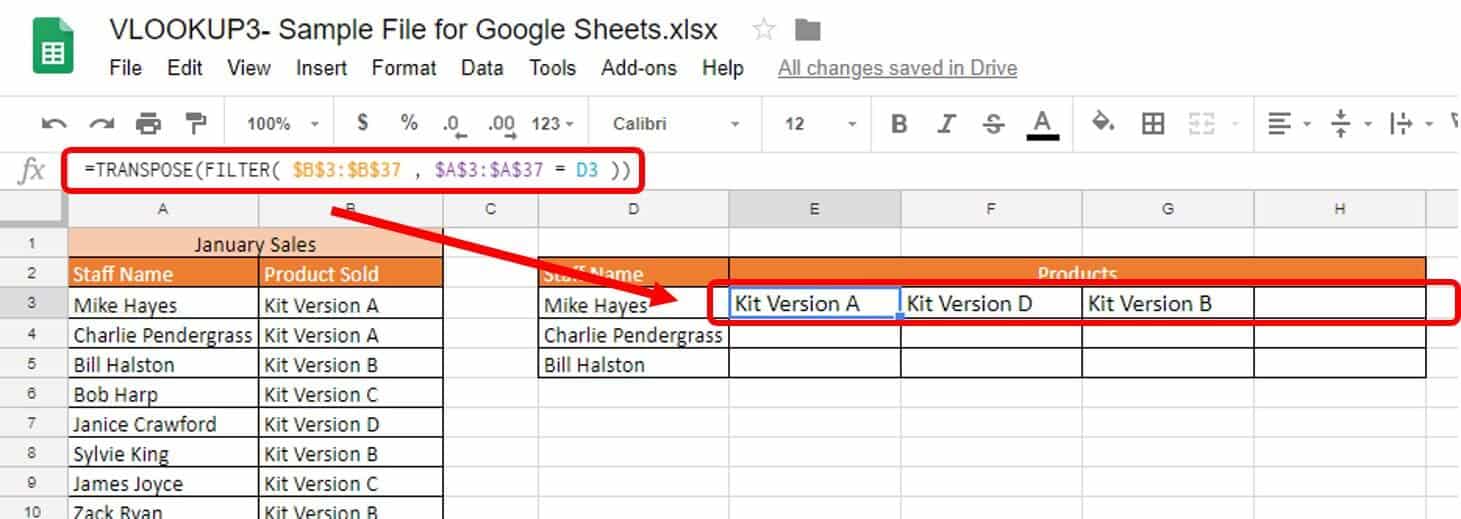 Google Sheets lookup multiple values function