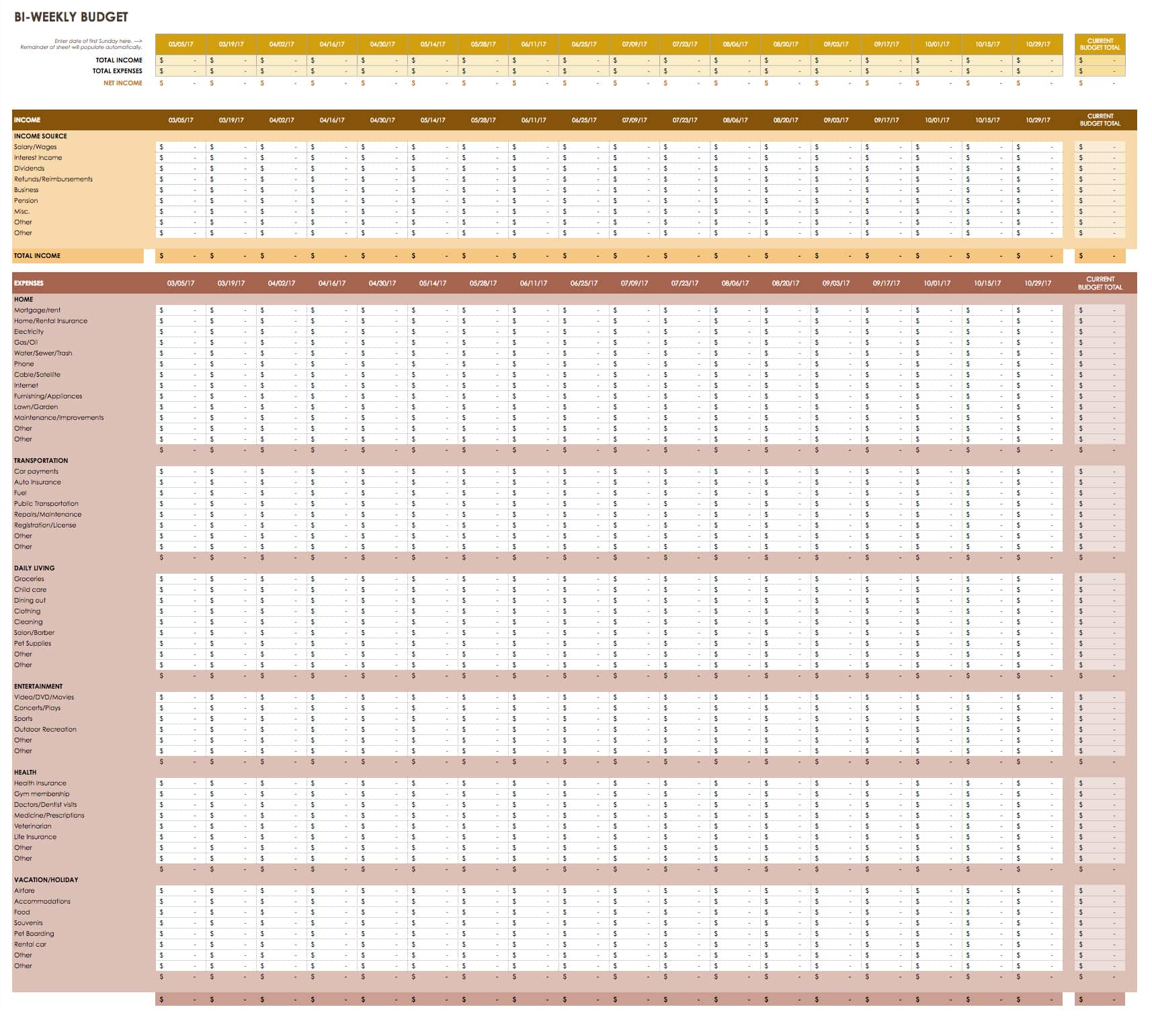 Budget Planner Printable, Finance Planner, Bi-weekly Budget, Monthly Budget,  Weekly Budget, Paycheck Budget Printable, Budget Template 