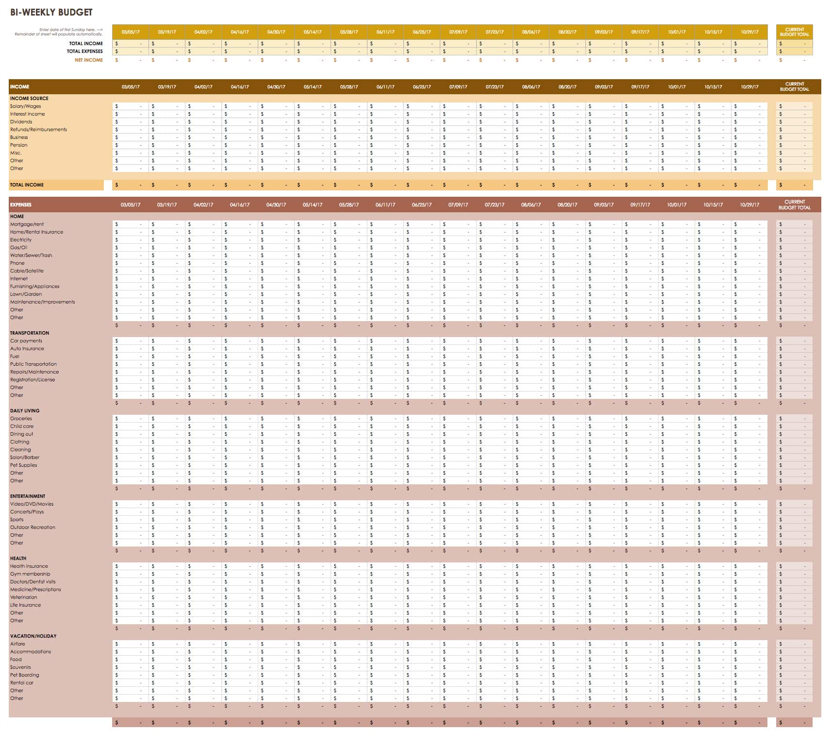 Free Budget Templates For Google Docs And Google Sheets 2022 