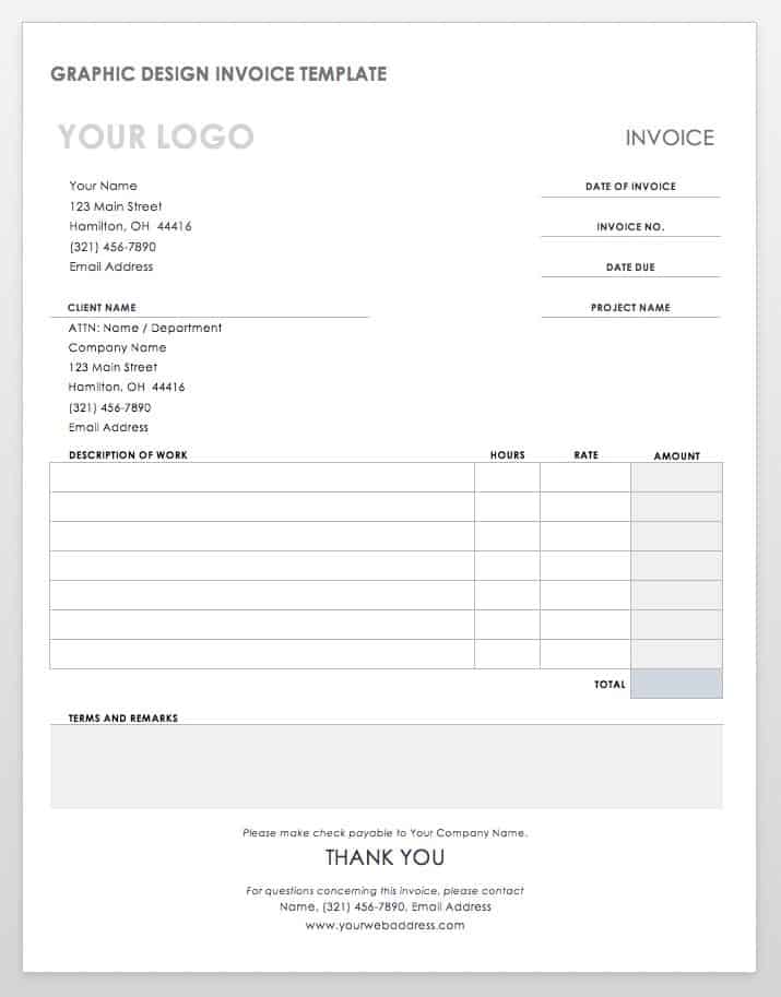 Get Best Invoice Template Pdf PNG