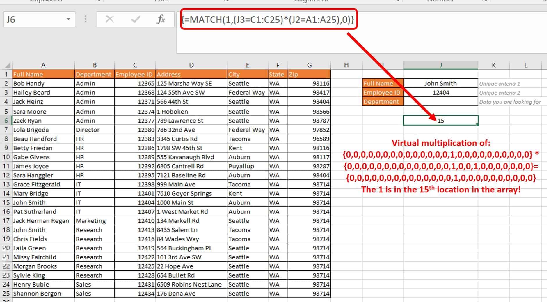 How do I apply INDEX MATCH or another lookup formula to find an