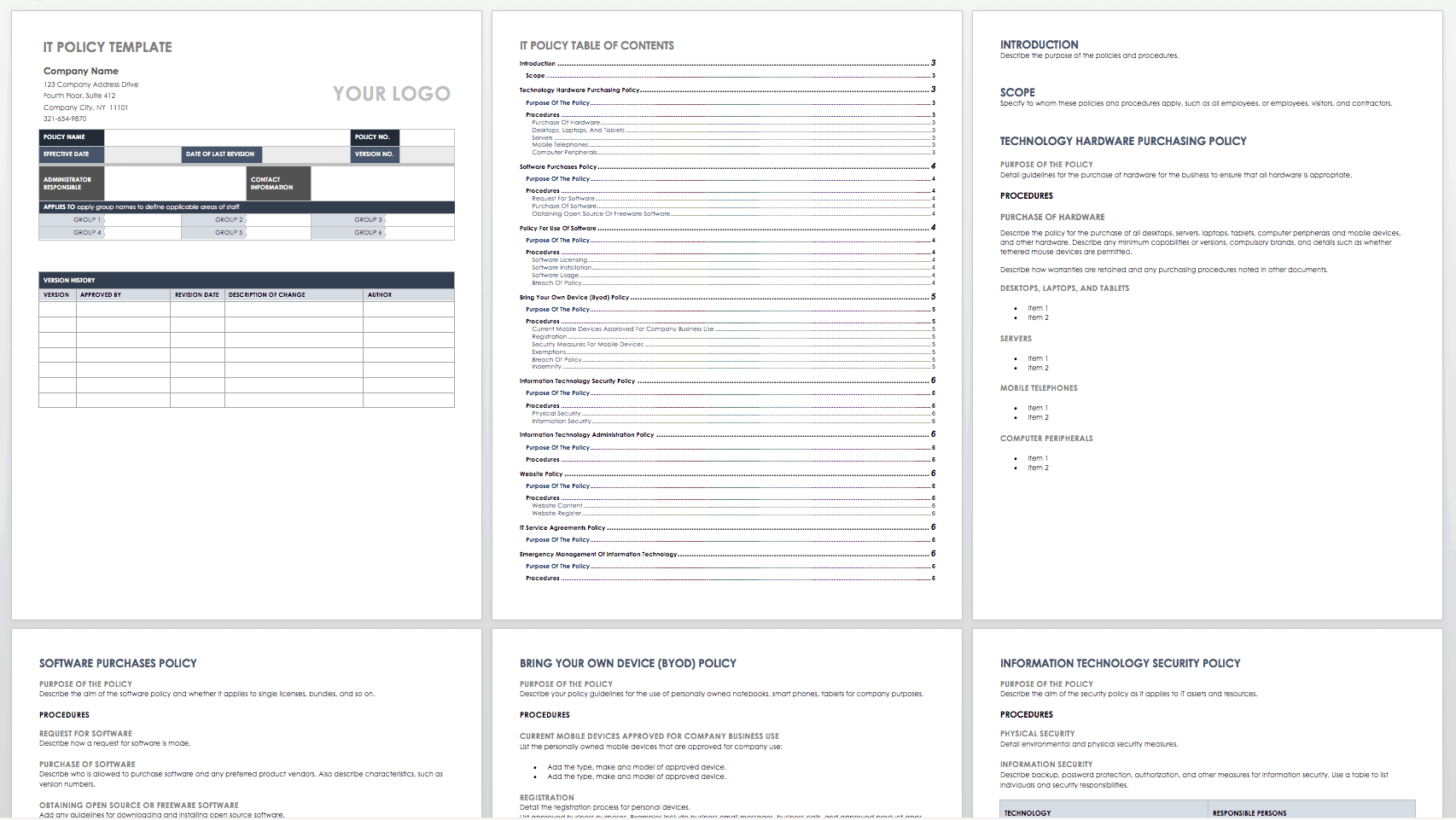 Human Resource Manual Template from www.smartsheet.com