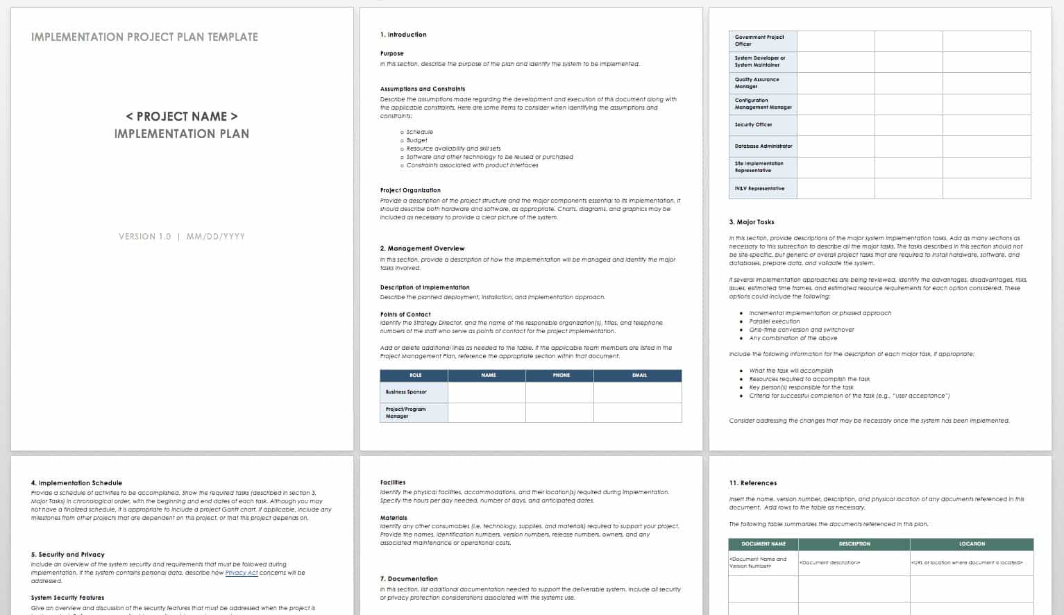 Implementation Plan Gantt Chart