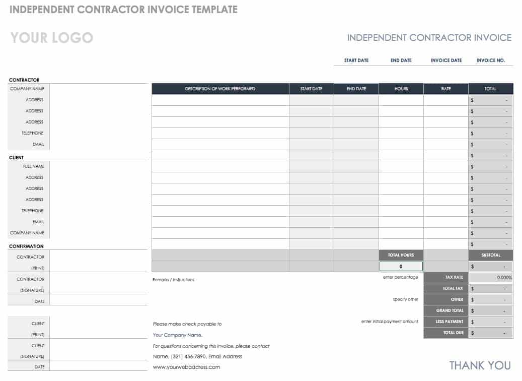 Consulting Invoice Template Free from www.smartsheet.com