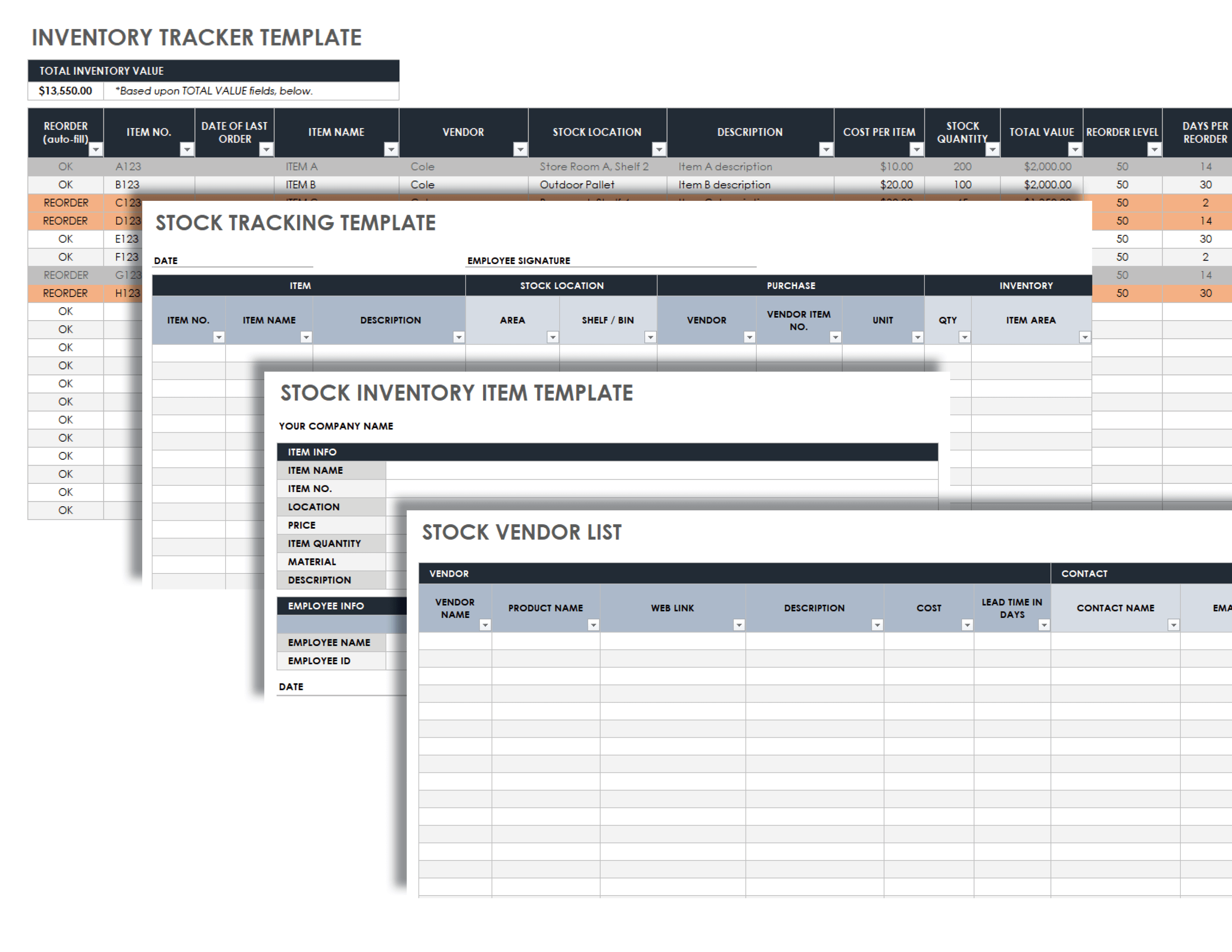 Inventory Tracker Template