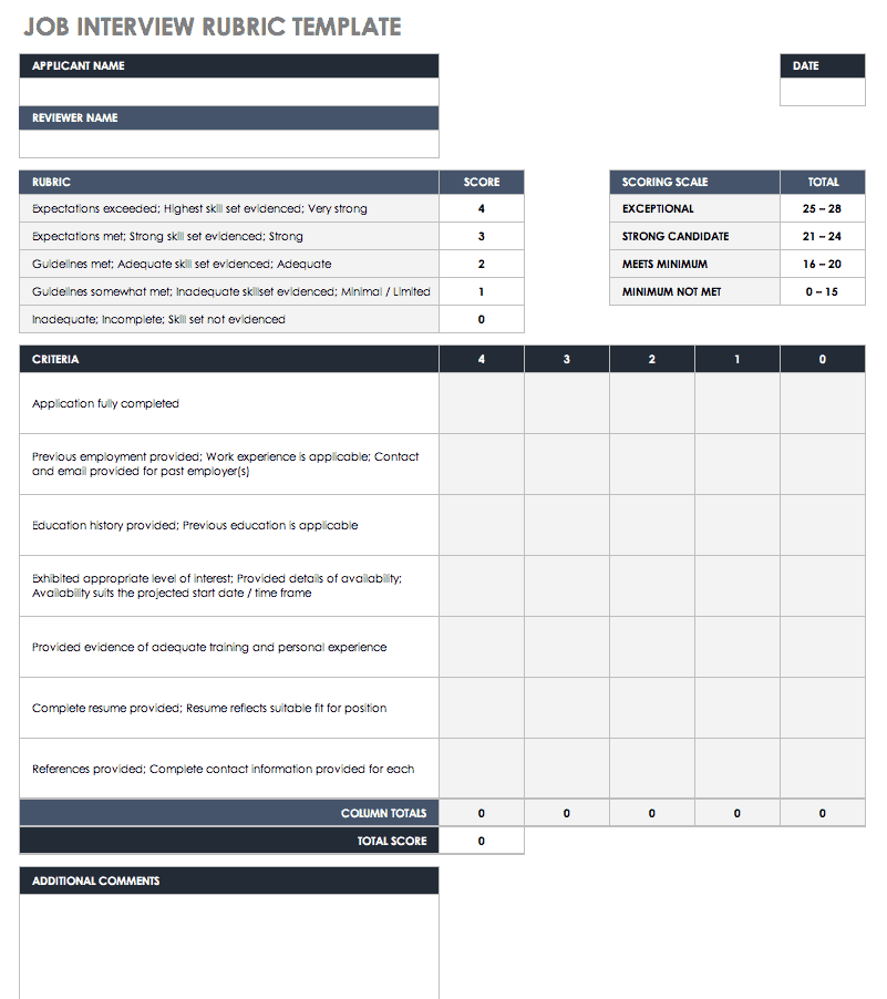 excel-hiring-rubric-template-70-free-employee-performance-review