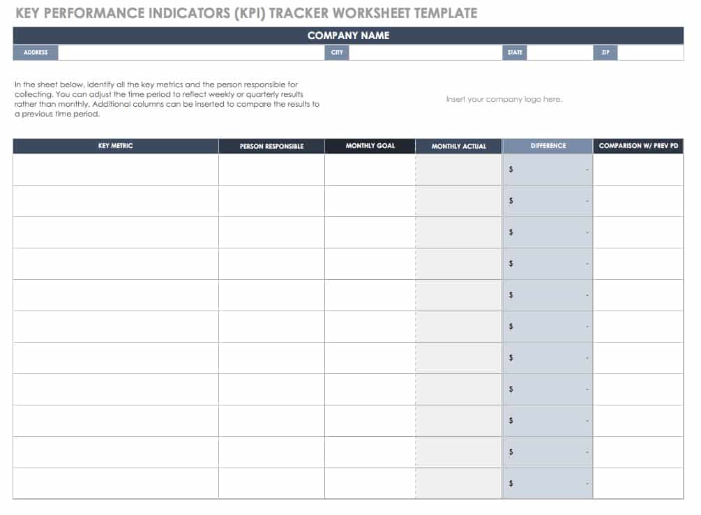 Tracking Chart Template