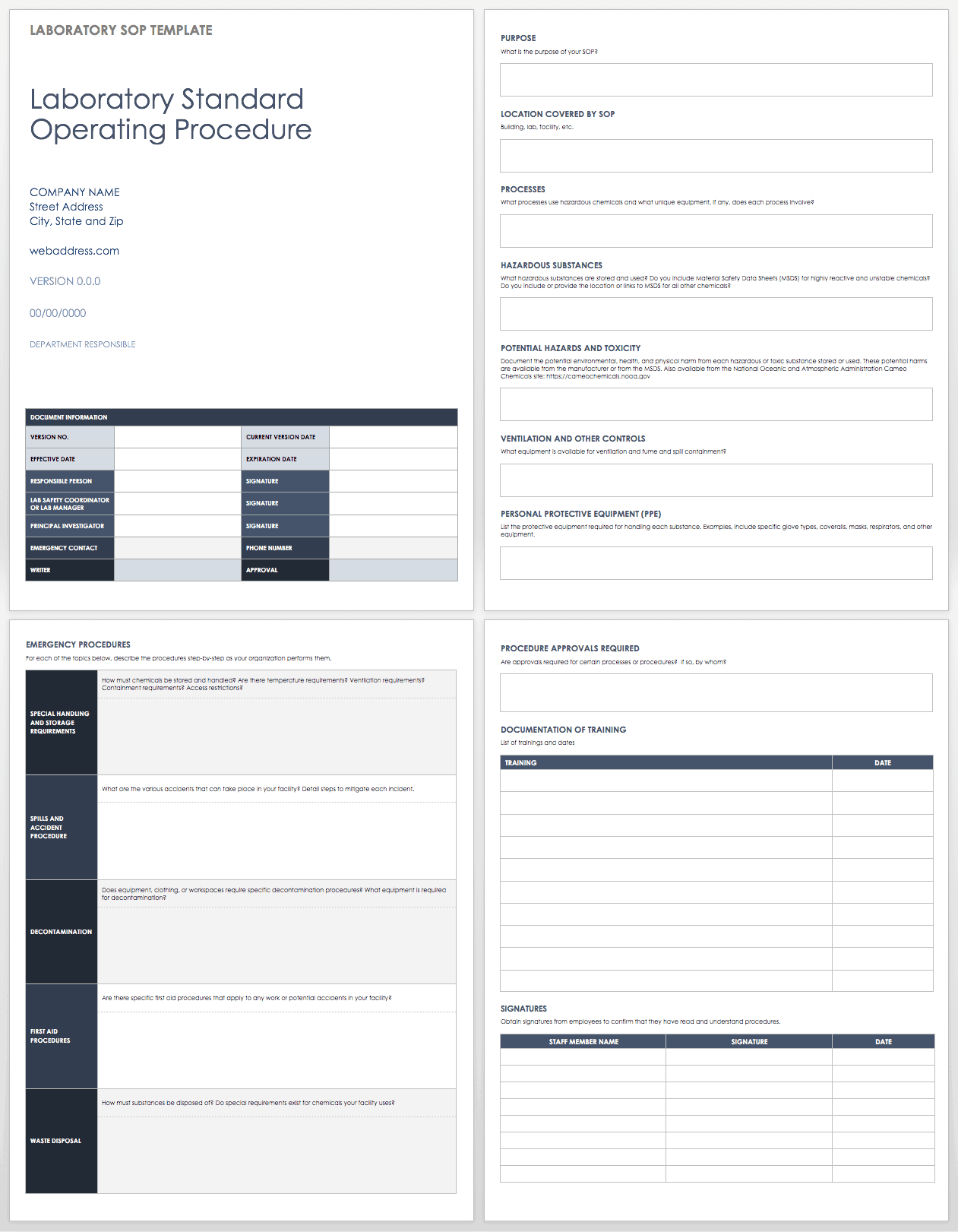 Warehouse Standard Operating Procedures Template from www.smartsheet.com