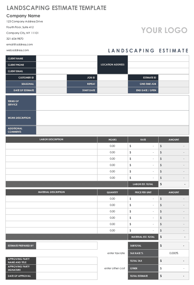 Free Lawn Care Estimate Template from www.smartsheet.com