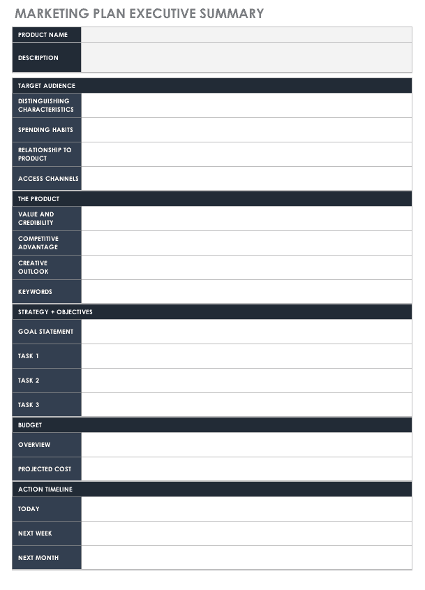 Project Executive Summary Template from www.smartsheet.com