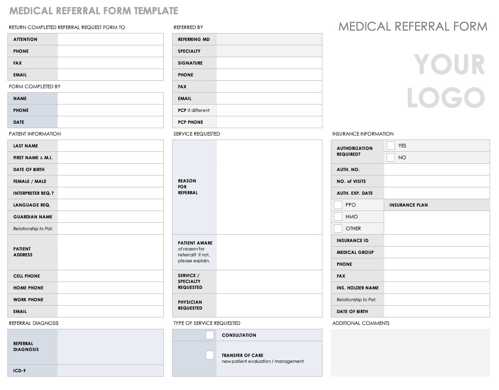 Free Medical Form Templates | Smartsheet