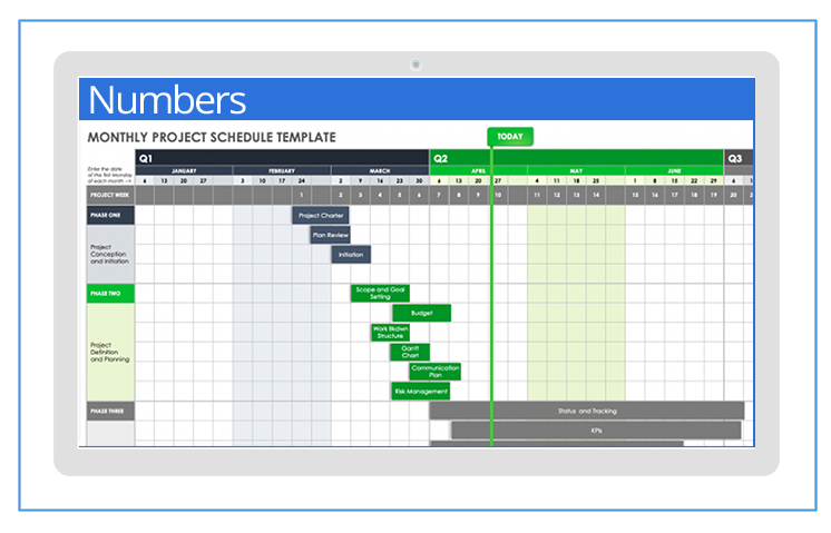 calendar templates for numbers mac