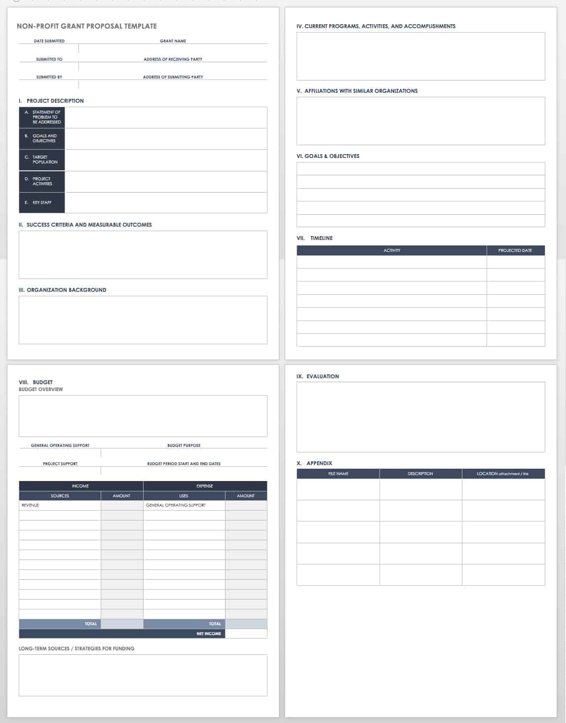 Free Grant Proposal Templates  Smartsheet Pertaining To Grant Proposal Budget Template