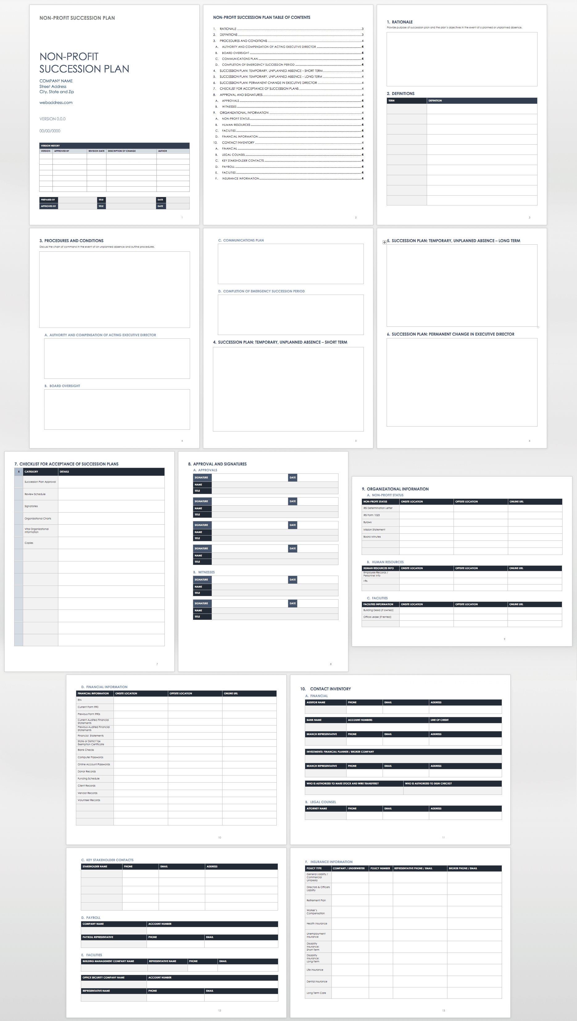 Succession Planning Org Chart Template