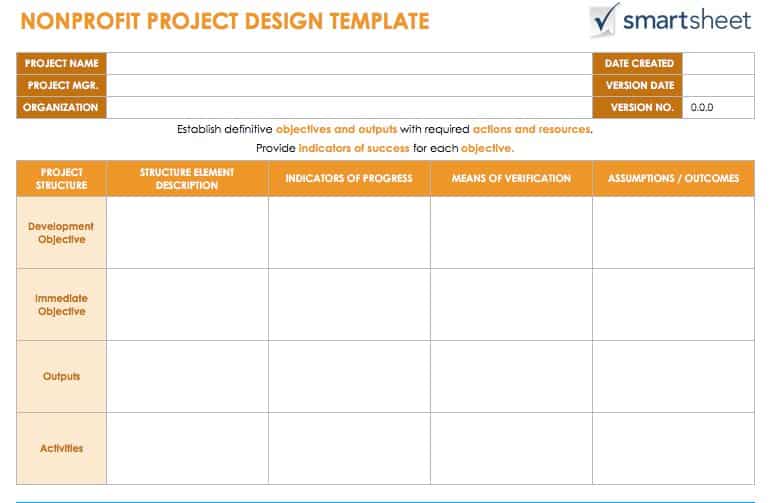 Guide For Creating A Project Design Smartsheet