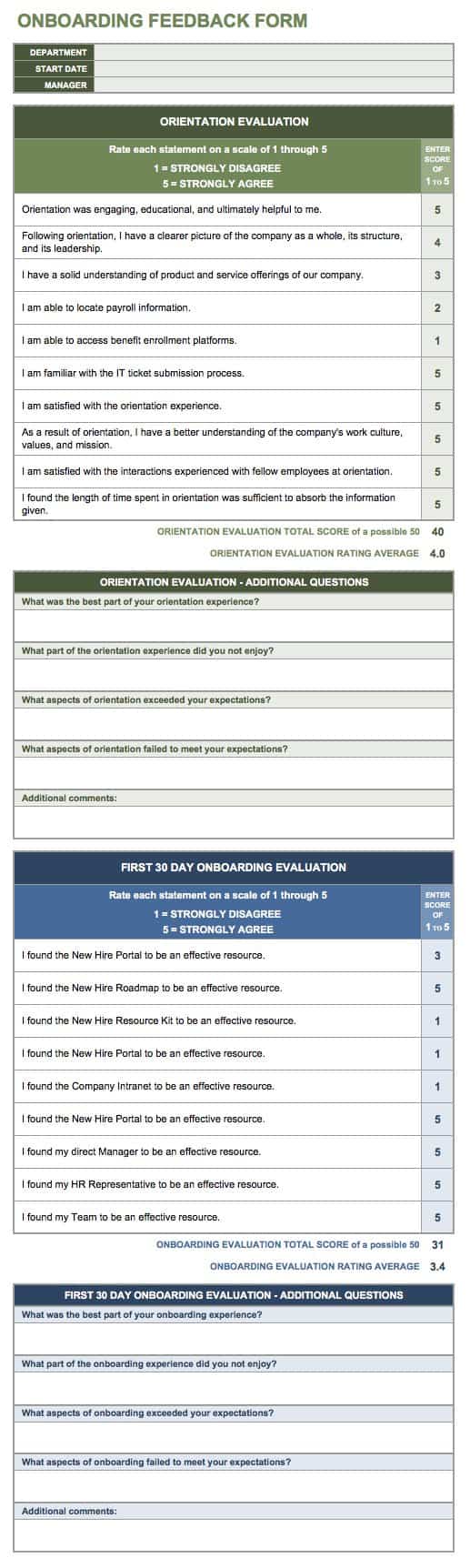 Onboarding Feedback Form