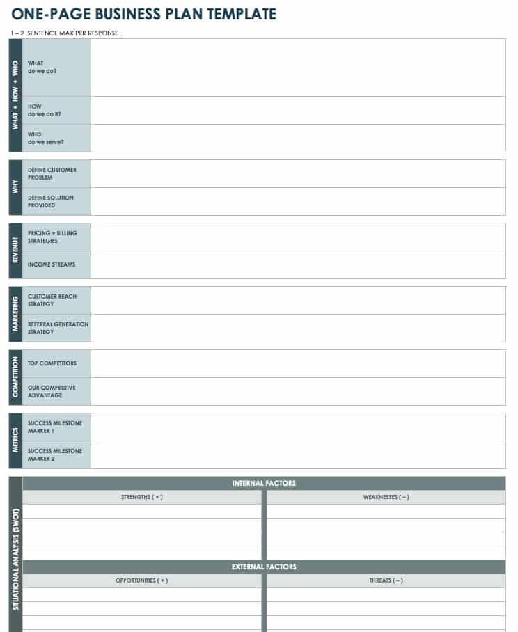 generic business plan template