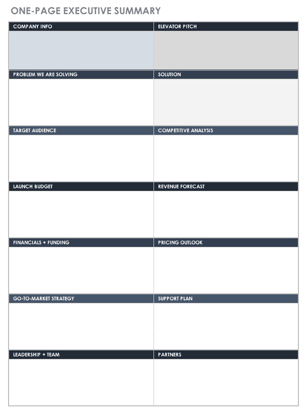 Project Management Summary Template from www.smartsheet.com