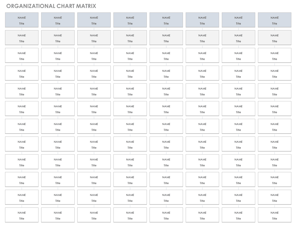 Format Of Organisation Chart In Excel