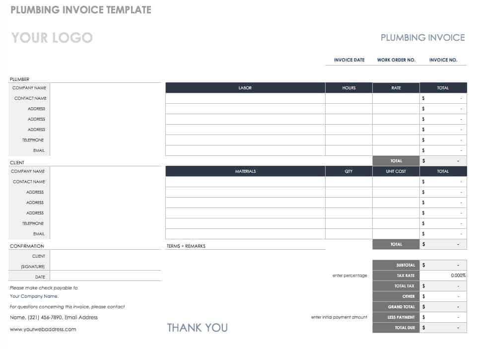 free construction invoice templates smartsheet