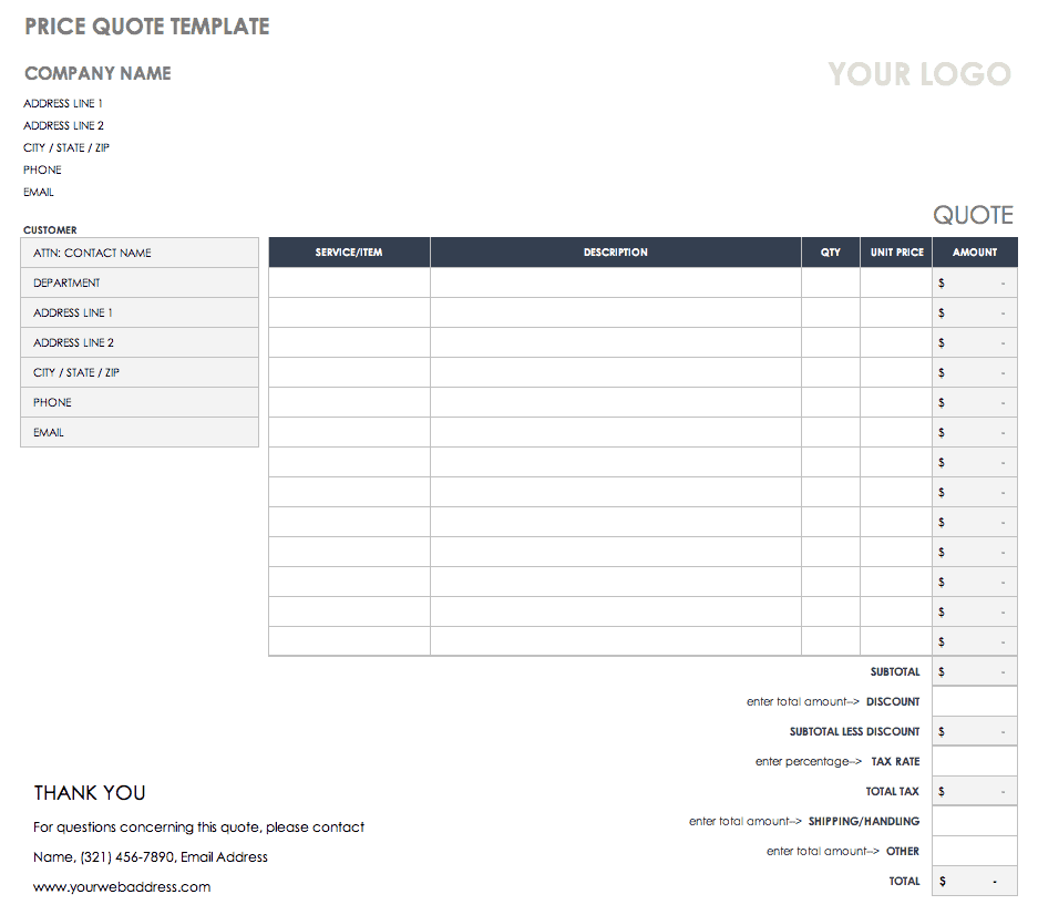 Photography Price List Template Free from www.smartsheet.com