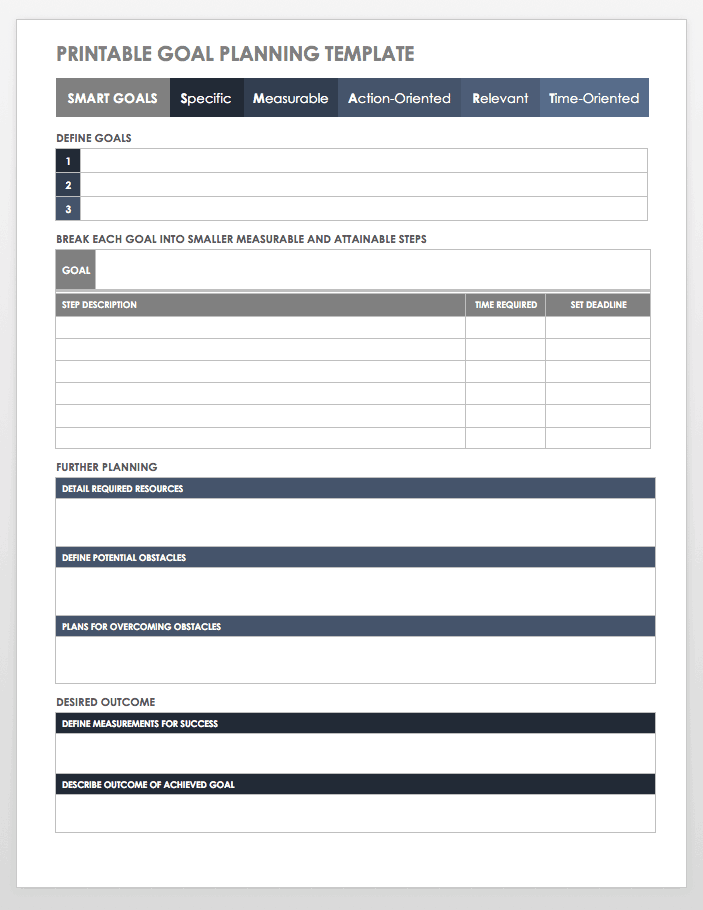 Personal Five Year Plan Template from www.smartsheet.com