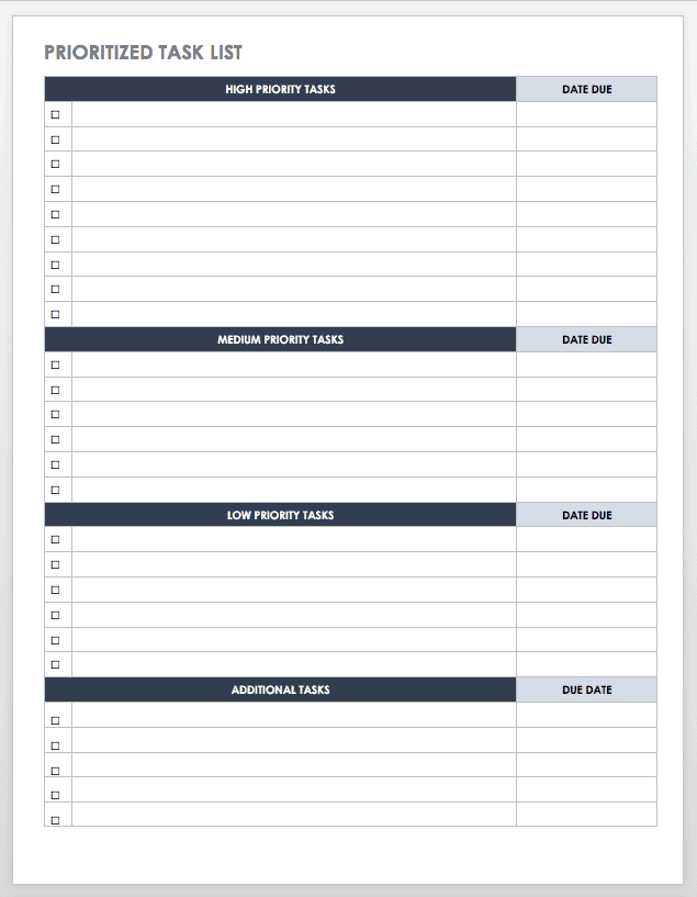 Employee Task Chart