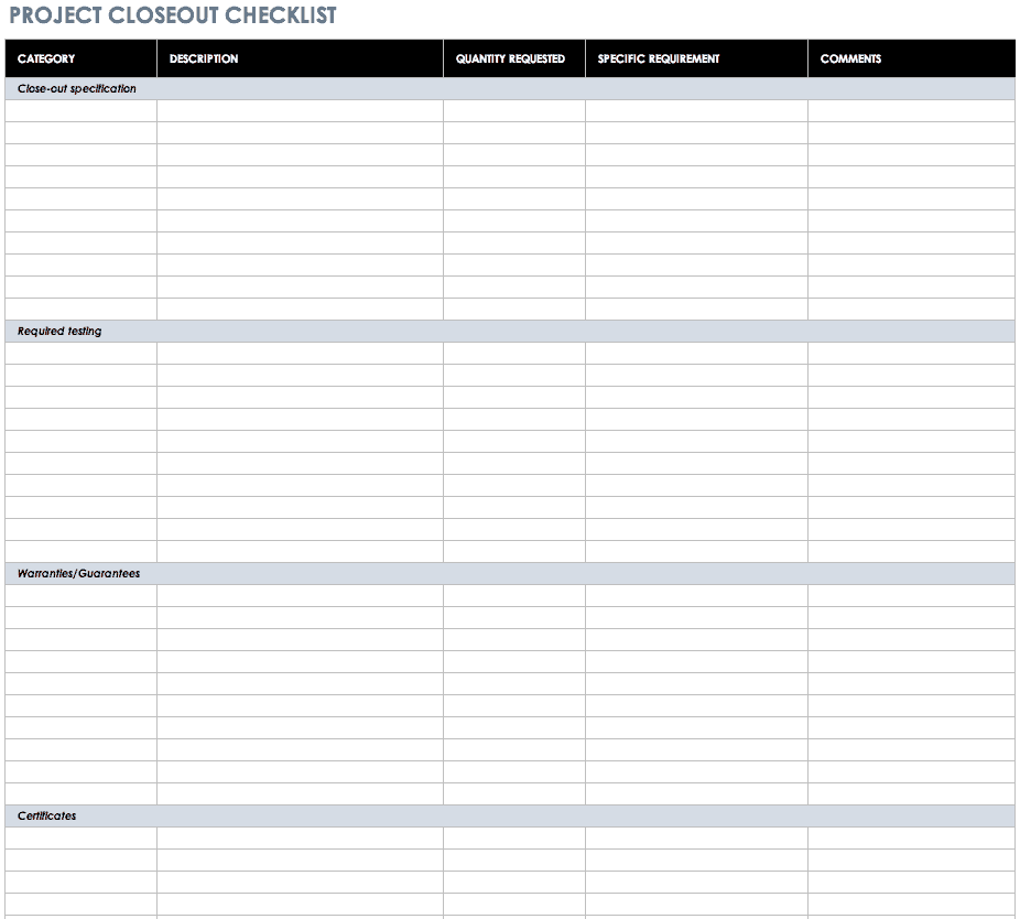 30 Free Task And Checklist Templates Smartsheet