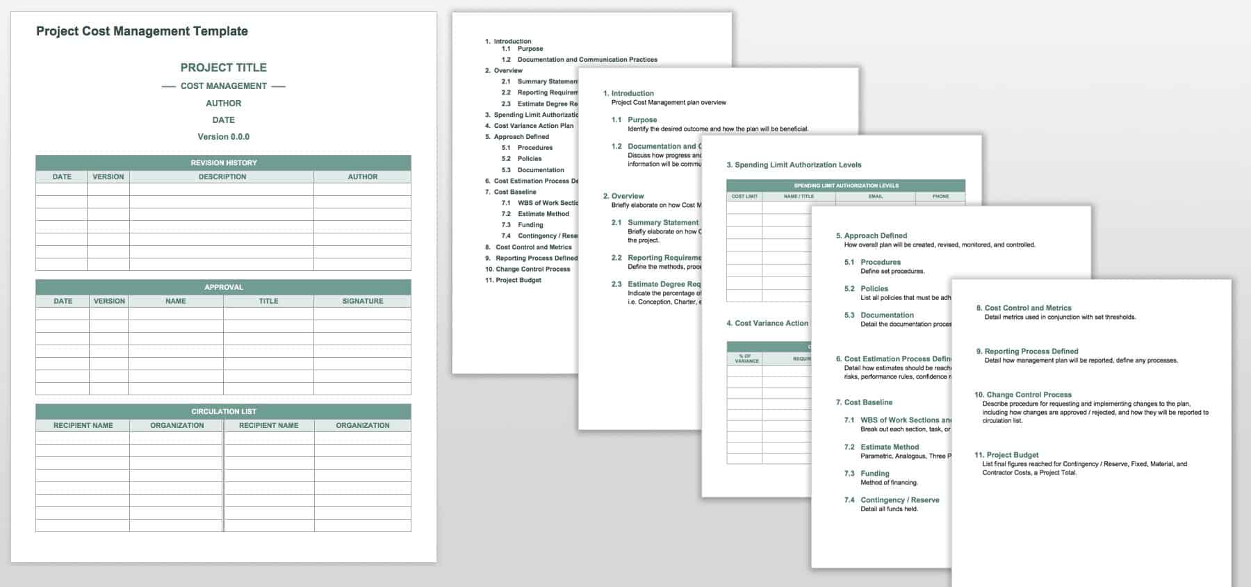 Project Cost Management Template
