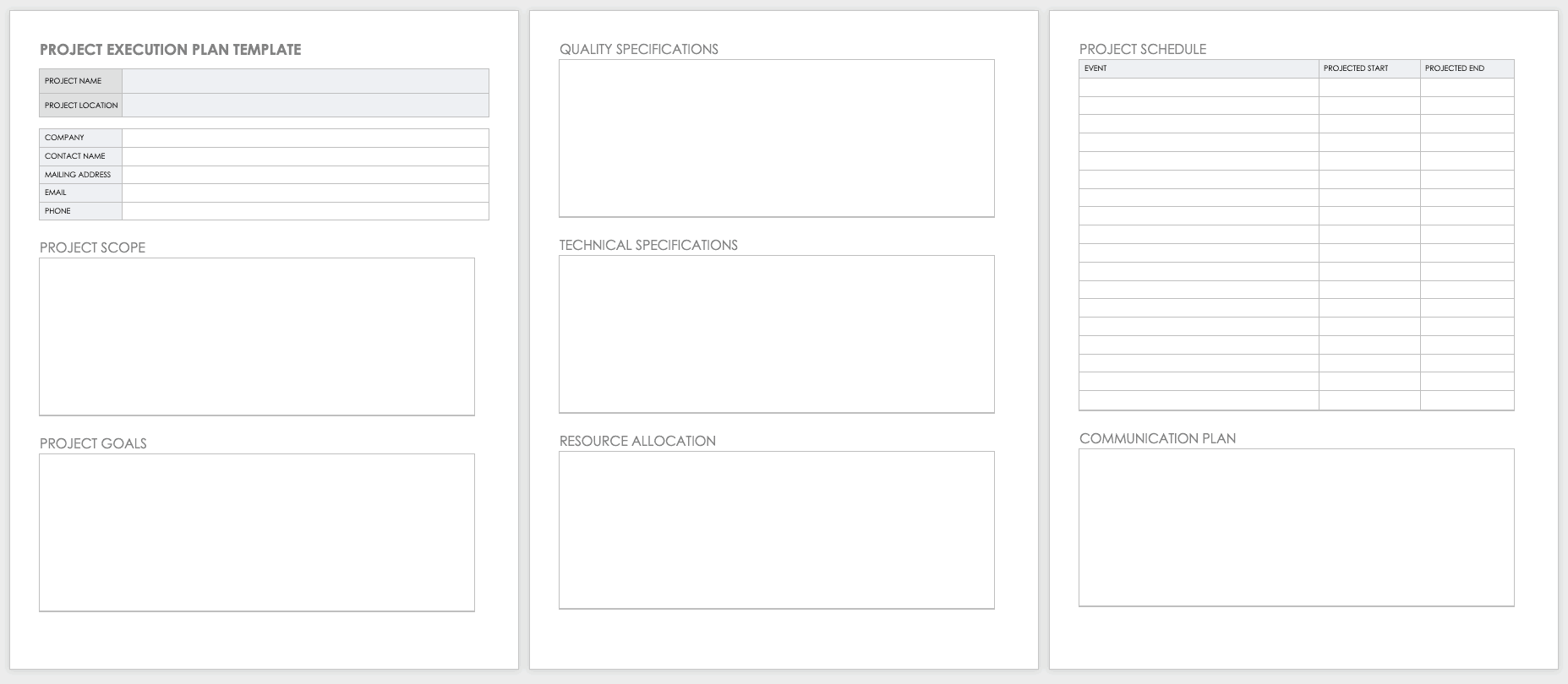 Free Project Plan Templates For Word Smartsheet