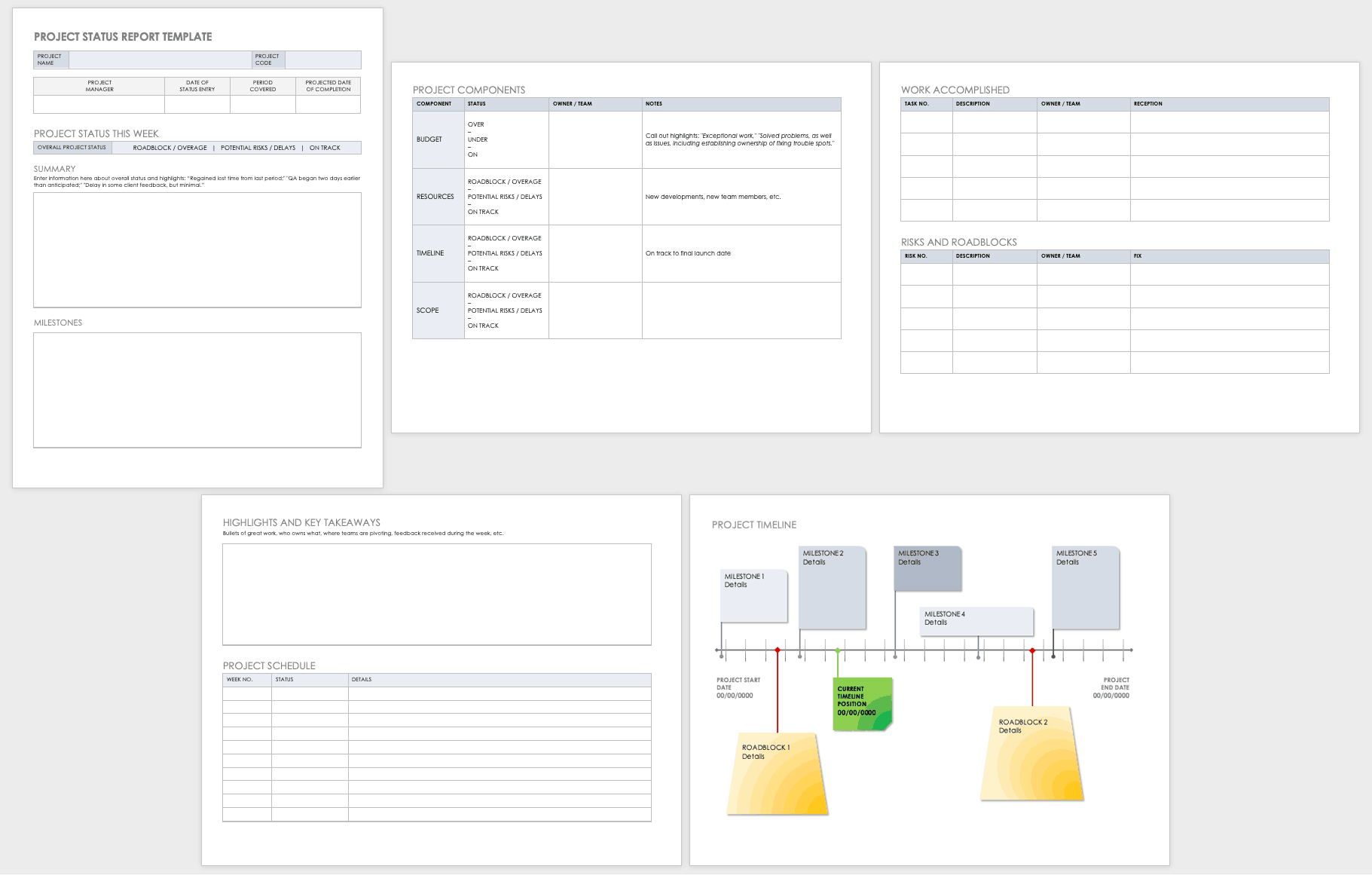 Free Project Status Templates  Smartsheet For Project Manager Status Report Template