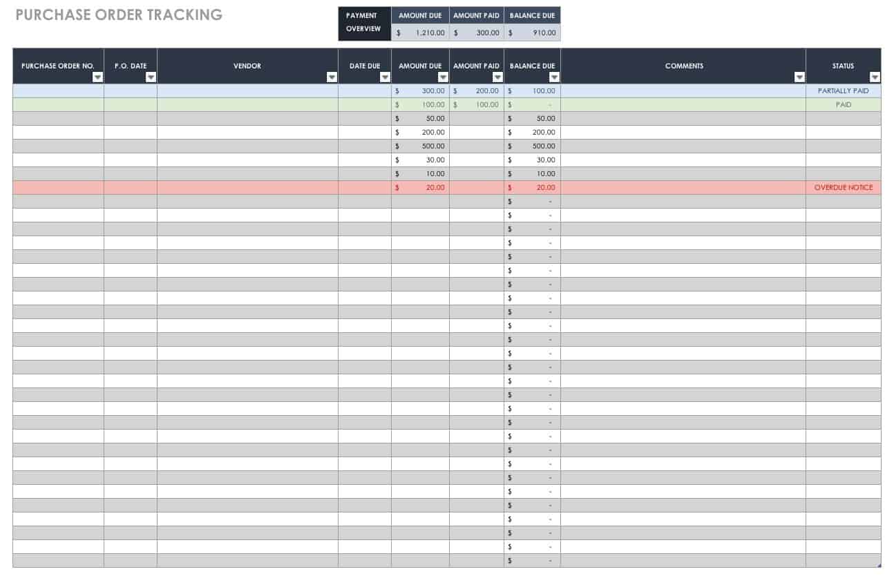 shipment tracking excel template