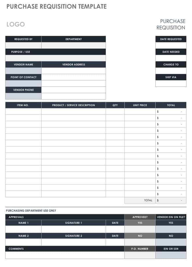 Purchase Requisition Template Excel from www.smartsheet.com