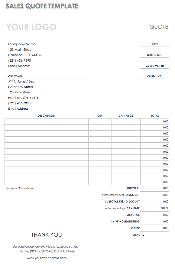 Landscaping Estimate Template Free from www.smartsheet.com