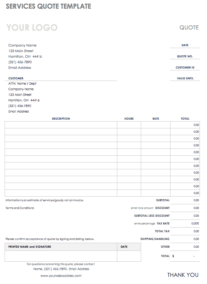 Landscaping Estimate Template Free from www.smartsheet.com