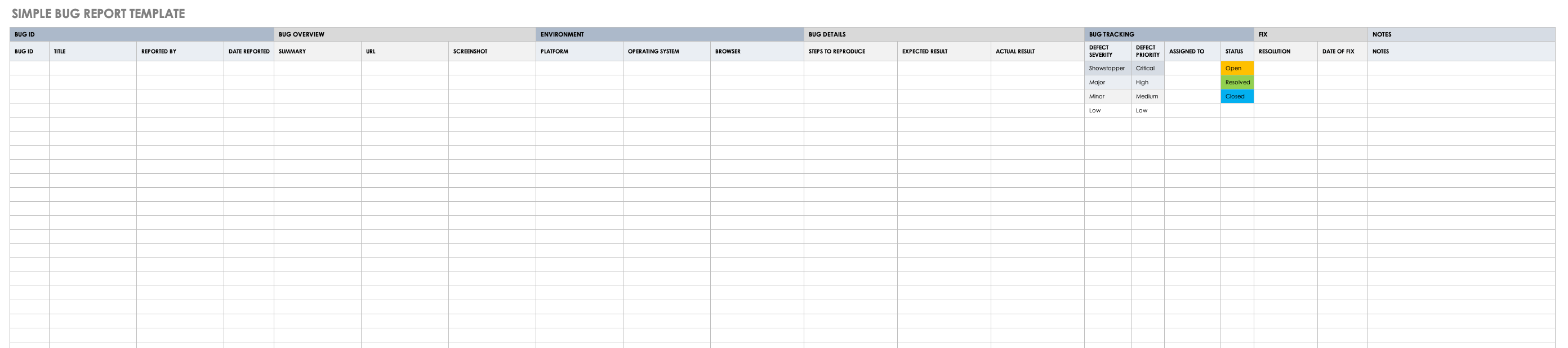 Free Bug Report Templates and Forms  Smartsheet Regarding Fault Report Template Word