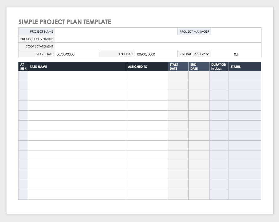 Project Plan Template Microsoft Word from www.smartsheet.com