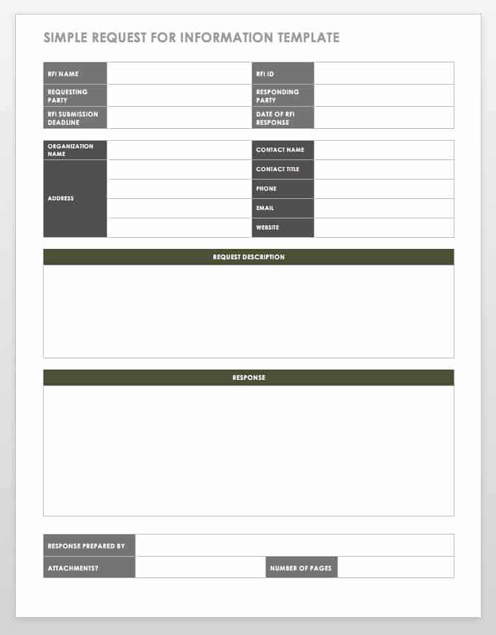 Construction Rfi Template Word