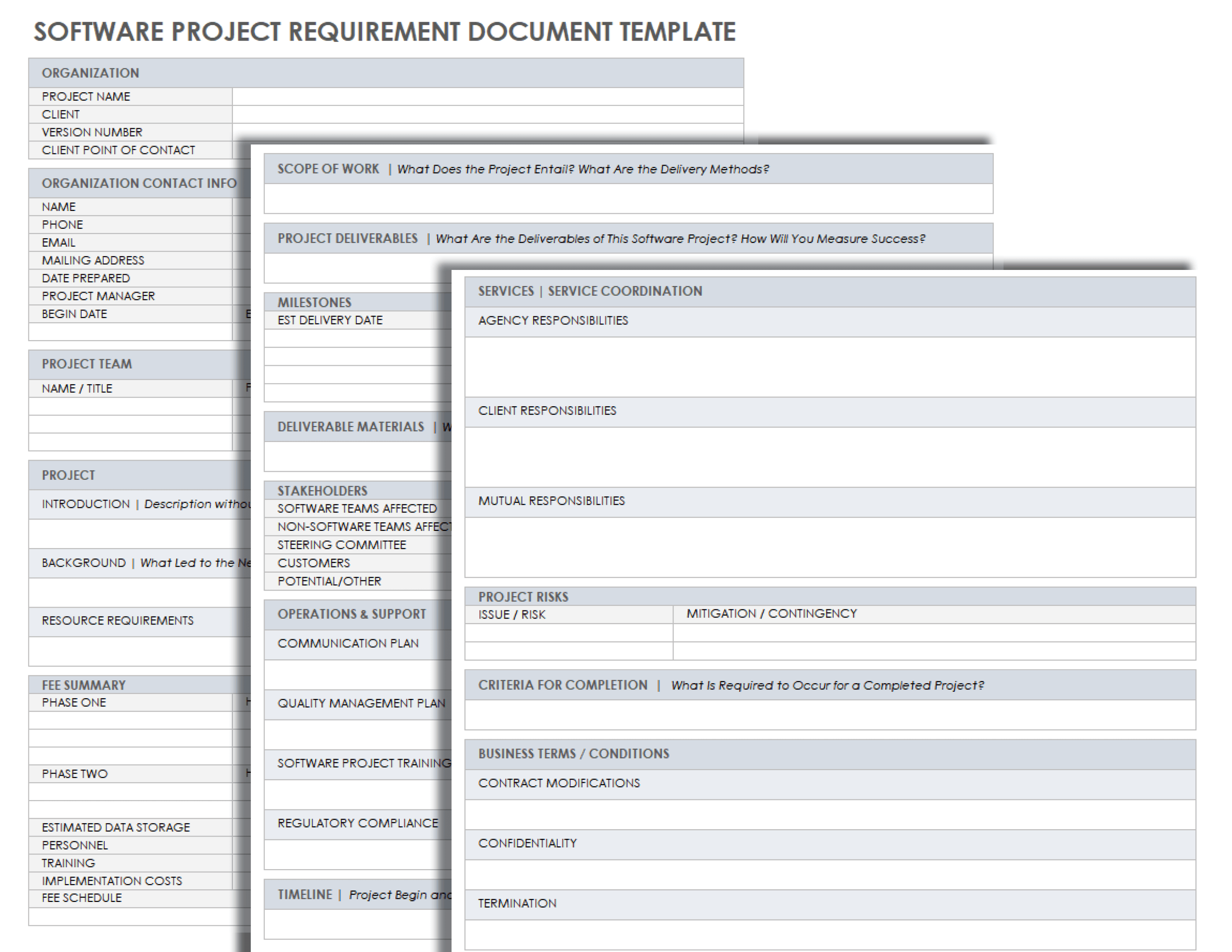 Software Project Requirement Document Template