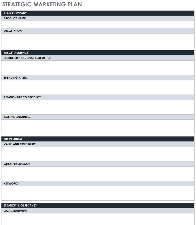 Free Strategic Planning Templates Smartsheet