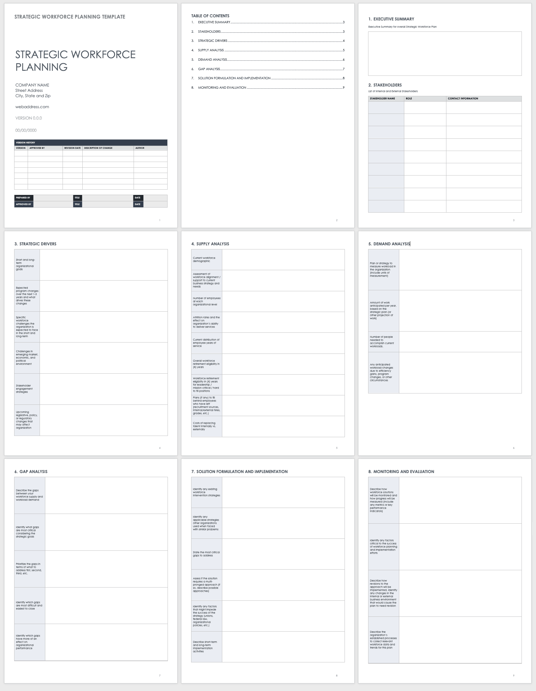 excel manpower planning template