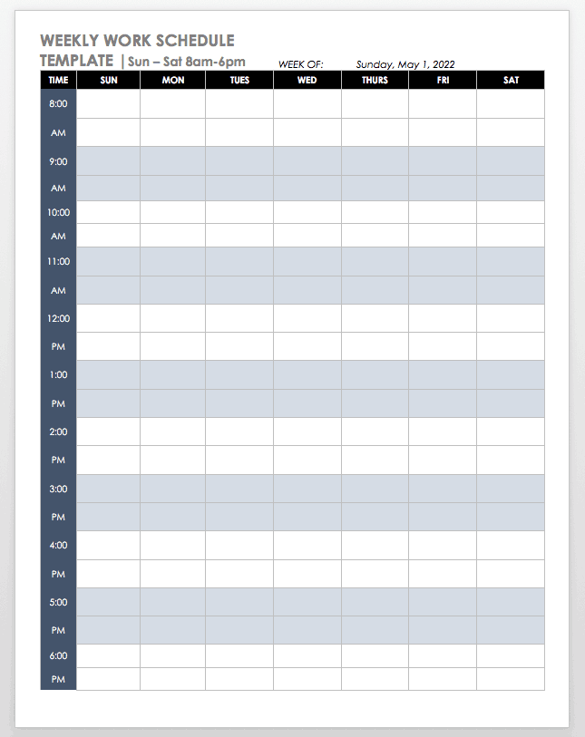 Excel Time Chart Template from www.smartsheet.com